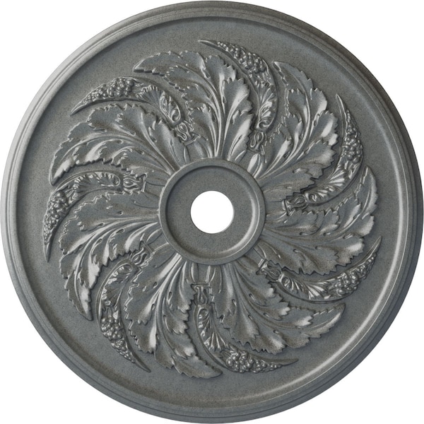 Ekena Millwork Sellek Ceiling Medallion (Fits Canopies up to 9"), Hand-Painted Platinum, 42 1/8"OD x 1 7/8"P CM42SKPLS - main